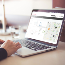 Person typing on laptop